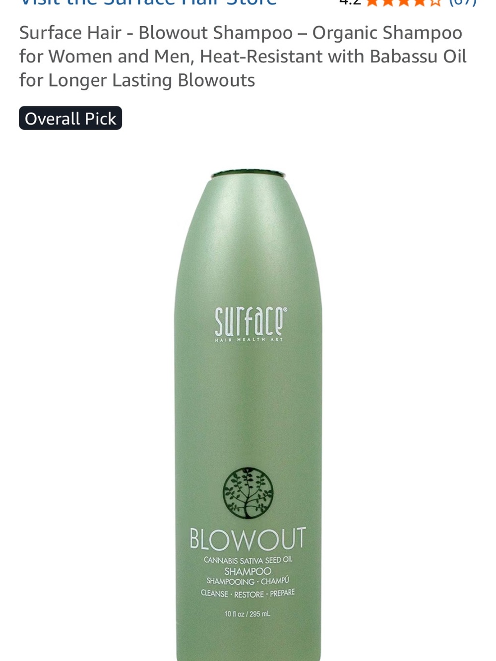 Surface Blowout Shampoo - Green | Heat-Resistant Blowout Shampoo